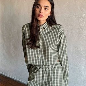 Aritzia Sunday Best poppy button up